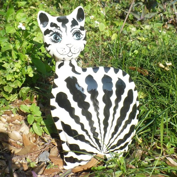 Whimsical Anatoly Turov Ceramic Art Zebra Cat Signed by Artist - Picture 8 of 8